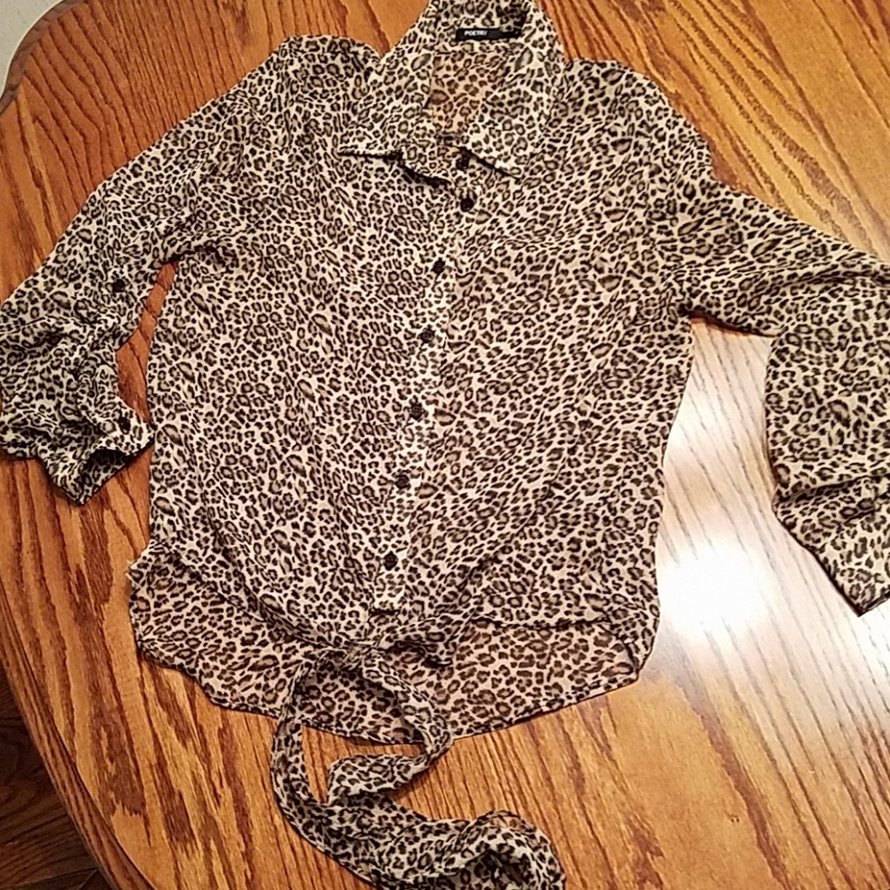 Poetry leopard print top.